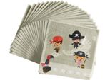 20 Tovaglioli Pirata 33 X 33 Cm - Taglia Unica