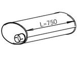Dinex 28421 Silenziatore Centrale Silenziatore Per Iveco Eurocargo I-III
