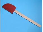 Cz Spatola Da Cucina 41,5 Cm, 12X7,5 Cm, Gomma Grande, Manico In Legno.