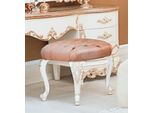 Casa Padrino Sgabello Barocco Rosa / Bianco / Rame - Sgabello Barocco Fatto A Mano - Mobili Barocchi Di Alta Qualità