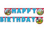Procos - Ghirlanda Di Compleanno Buon Compleanno Disney Mickey Rock The House In Carta Bianco, 93827