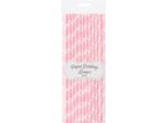 Godan Cannucce (Tubo) Di Carta Rosa Chiaro Con Puntini Bianchi, 6X197Mm / 24 Pezzi