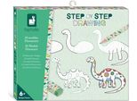 Janod Disegno Creativo Dinosauri - Set Di Disegno Passo Dopo Passo Per Bambini