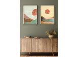 Wallity, Huhu154 - 70 X 50, Quadro Decorativo In Mdf Con Cornice (2 Pezzi), 100 % Mdf, Multicolore, 50 X 70 Cm