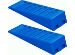 2X Cuneo Di Livellamento Da 3 Tonnellate Per Caravan 75 Mm Blu