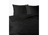 Detexpol Satin Biancheria Da Letto 160X200 Nero Con Finiture Mako Satin 62
