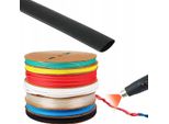 Rosfix Guaina Termorestringente Nera 70 Mm 1 M – Autoestinguente | Rapporto Di Restringimento 2:1 | Intervallo Di Temperatura Da -30 A 125 °C