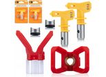 Rosfix Set Di Ugelli Ultra Spray 513, 517 Con Protezione Per Ugelli – Filettatura Da 7/8” | Per Spruzzatori Di Vernice Airless | Precisione, Durevole