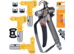 Rosfix Turbojet TJ1 Set – Pistola A Spruzzo Per Vernice Con 3 Ugelli Ultra Spray 513/517/519 | Filettatura Da 1/4" | Precisione E Durata"