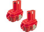 2X Cellonic Batteria 9120,9120, 9134, 9135,9133, 192638-6, 9102 Compatibile Con Makita BMR100, 6222D, 6261D, 6207D, 6204D, 6226D, 6260D Ricambio Da 3Ah, 9.6V, Per Utensile Attrezzo Power Tool