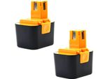 2X Cellonic Batteria EY9066, BCP-EY9065, EY9065, EY9066B, EY9166, EY9166B Compatibile Con Panasonic EY3654, EY3654CQ, EY3653 Cq, EY3654NQW Ricambio Da 3Ah, 7.2V, Per Utensile Attrezzo Power Tool