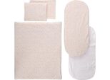 Lorelli Set Di Biancheria Da Letto Per Carrozzina 5 Pezzi Piumone 78 X 62, Cuscino 35 X 25, Lenzuolo Beige Marrone