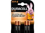 Duracell 176645 Duracell Batterie Plus -AAA (MN2400/LR03) Boost K4 4St.