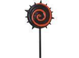Clown Horror Lecca-Lecca Halloween Rosso Nero Spikes Spaventoso Circo Accessorio Costume Raccapricciante Horror Articolo Stregoneria, Colore: Rosso / Nero