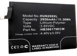 Subtel Batteria HB366179ECW Compatibile Con Huawei Nova 2 / Nova 2 Dual Sim Ricambio Da 2950Mah Sostituzione Per Smartphone Telefono Cellulare