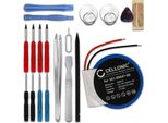 Cellonic, Batteria Per Smartwatch E Braccialetto Fitness Compatibile Con Garmin Approach S2, Forerunner 110, Approach S3 (200Mah, 3.7V) + Set Di Strumento Batteria Di Ricambio 361-00047-00 361-00064-00