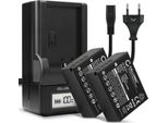 Cellonic, Batteria Per Fotocamera, Compatibile Con Olympus BLH-1, OM-D E-M1 Mark Ii, Iii, E-M1X (7.4V, 2250Mah) 2 Pezzi + Caricabatterie