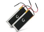 Subtel, Batteria Per Cuffie Compatibile Con Cardo Scala Rider Q2, Scala Rider Freecom 2, Scala Rider Teamset Pro (400Mah, 3.7V) 2X Batteria Di Ricambio 09D29,H452050,BAT00008