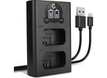 Cellonic Caricatore Doppio NP-FW50 Smart E Veloce Compatibile Con Caricabatterie Dual BC-VW1 Cavo Usb Di Ricarica