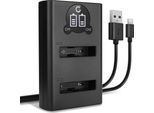 Cellonic Caricatore Doppio EN-EL5 Smart E Veloce Compatibile Con Caricabatterie Dual MH-61 + Cavo Usb Di Ricarica