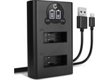 Cellonic Caricatore Doppio AHDBT-501 Smart E Veloce Compatibile Con Caricabatterie Dual AHDBT-501 Di Ricarica