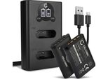 Cellonic, Batteria Per Fotocamera, Compatibile Con Sony NP-BX1, ZV-1, HDR-CX405 (3.7V, 1090Mah) 2 Pezzi + Doppio Caricabatterie