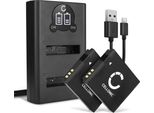 Cellonic, Batteria Per Fotocamera Compatibile Con Canon Powershot NB-6L, NB-6LH (3.7V, 1000Mah) 2 Pezzi + Doppio Caricabatterie