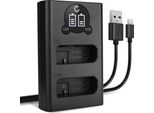 Cellonic Caricatore Doppio EN-EL14 Smart E Veloce Compatibile Con Caricabatterie Dual MH-24 Di Ricarica