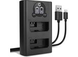 Cellonic Caricatore Doppio LP-E5 Smart E Veloce Compatibile Con Caricabatterie Dual LC-E5 CBC-E5 Di Ricarica