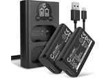 Cellonic, Batteria Per Fotocamera Compatibile Con Panasonic Lumix DC-S1R, DC-S1, DC-S1H, DMW-BLJ31 (7.4V, 3400Mah) 2 Pezzi + Doppio Caricabatterie