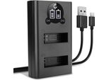 Cellonic Caricatore Doppio AB1, P01, PT1 Smart E Veloce Compatibile Con Caricabatterie Dual Di Ricarica
