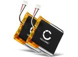 Cellonic, Batteria Per Cuffie Compatibile Con Sennheiser Gsp 670, Gsp 500, Gsp 350 (350Mah, 3.7V) 2X Batteria Di Ricambio AHB552826TPC-2