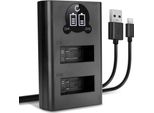 Cellonic Caricatore Doppio AHDBT-901 Smart E Veloce Compatibile Con Caricabatterie Dual Di Ricarica