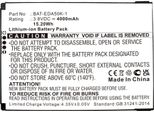 Cellonic, Batteria Per Lettore Codice A Barre Compatibile Con Honeywell EDA50K, Scanpal 50 (4000Mah, 3.8V)