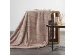 Eurofirany | Coperta Accogliente - Coperta - 200 X 220 Cm Coperta - Rosa Chiaro - Morbida E Coccolosa