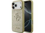 Etui Guess Fixed Glitter Big 4G Metal Frame Do Iphone 17 Pro Max ZłOty