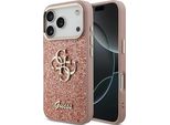 Etui Guess Fixed Glitter Big 4G Metal Frame Do Iphone 17 Pro RóżOwy