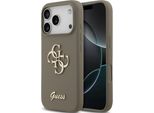Etui Guess Silicone Big 4G Script Do Iphone 17 Pro Max BrąZowy