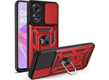 Custodia Camshield Pro Per Oppo A78 - Rosso