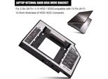 Recinzione Interna Del Computer Portatile 2,5 Pollici Sata I Ii Iii Hdd Unità Disco Rigido Cd DVD-ROM Staffa