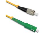 Qoltec Glasfaser-Patchkabel Fc/Upc - Sc/Apc | Monomodale | 9/125 | G652D | Simplex | 15 M