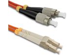 Qoltec Glasfaser-Patchkabel Lc/Upc - Fc/Upc | Multimode | 50/125 | OM2 | Duplex | 5 M