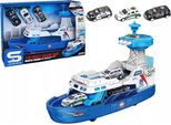 Nave Della Polizia Effetti Luce Suono Auto Set Blu