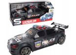 Auto Sportiva Auto Della Polizia Veicolo Nero Suono Luce Inerzia 1:16