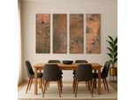 Copperandcraft, Decorazione Murale In Rame 4 Pezzi 200X150 Cm, Quadri Murali In Metallo Realizzati A Mano, Arte Da Parete Per Interni