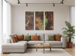 Copperandcraft, Arte Murale In Rame 3 Pezzi 60 X 60 Cm, Quadri Murali In Metallo Fatti A Mano Con Patina, Decorazione Da Parete