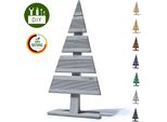 Floranica Albero Di Natale Diy In Legno 60X27Cm Grigio Decorazione Natalizia Per Interni Ed Esterni Albero In Legno Di Larice Da Personalizzare