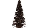 Clayre & Eef Decorazione Natalizia Figura Albero Di Natale Ø 14X25 Cm Legno Marrone
