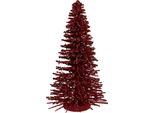 Clayre & Eef Decorazione Natalizia Figura Albero Di Natale Ø 17X30 Cm Legno Rosso