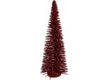 Clayre & Eef Decorazione Natalizia Figura Albero Di Natale Ø 20X50 Cm Legno Rosso